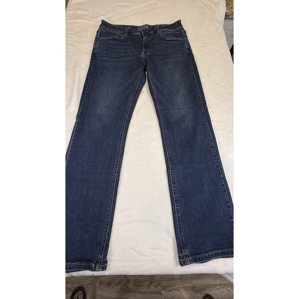 LAPG Terrain Flex Straight Fit Jeans Mens 34x32 Medium Wash Stretch Denim